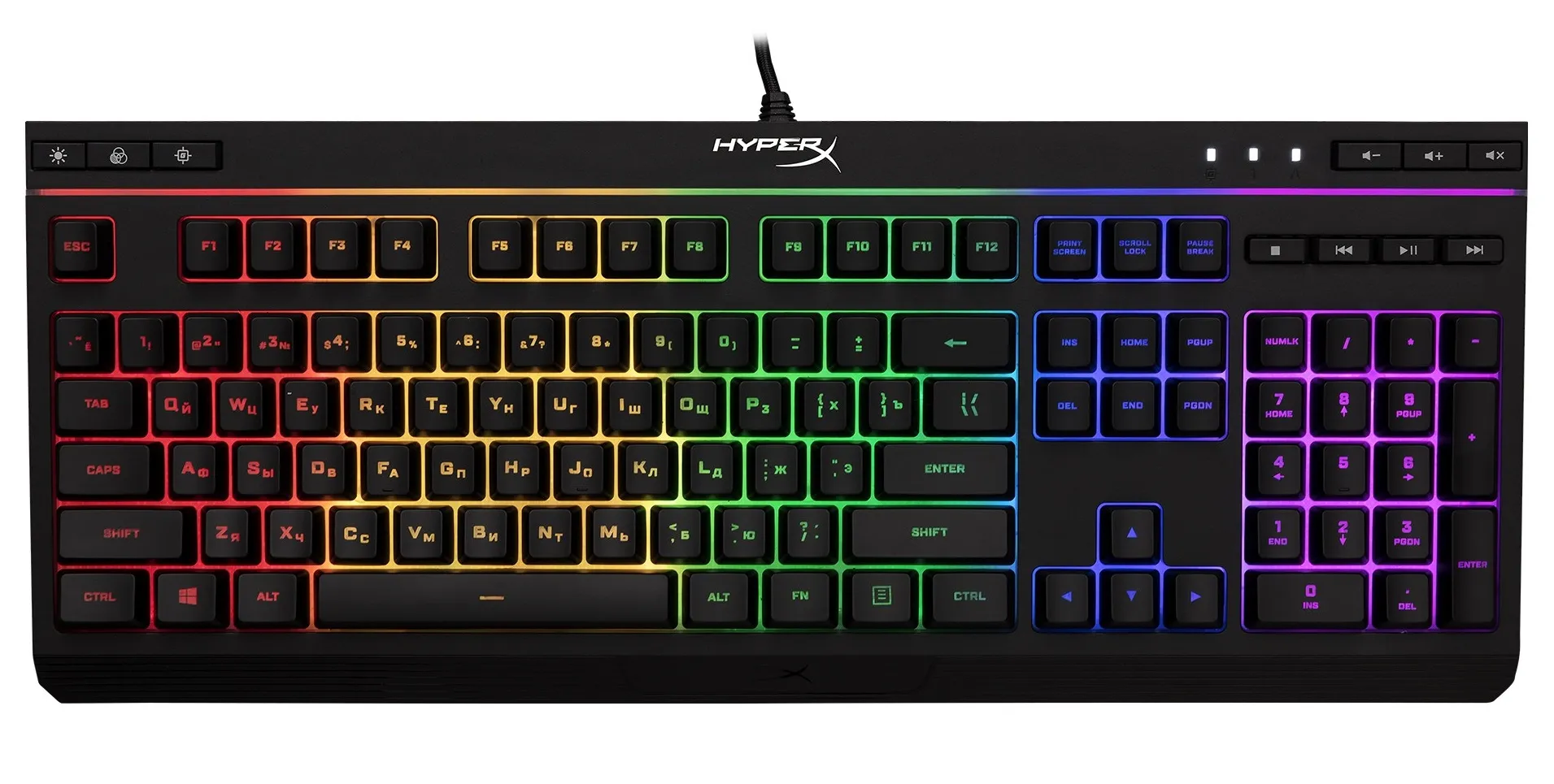 Keyboard HYPERX Alloy Core RGB, Membrane keys [4P4F5AX#ACB]
