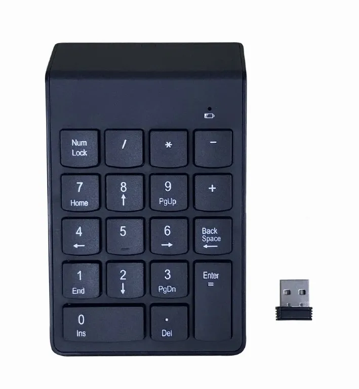 Wireless Keypad Gembird KPD-W-02 / 18 keys / USB / Black