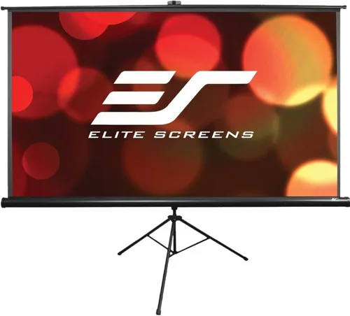 Elite Screens 100” (16:9) 222 x 125 cm, Tripod Projection Screen, Portable, Pull Up, Black