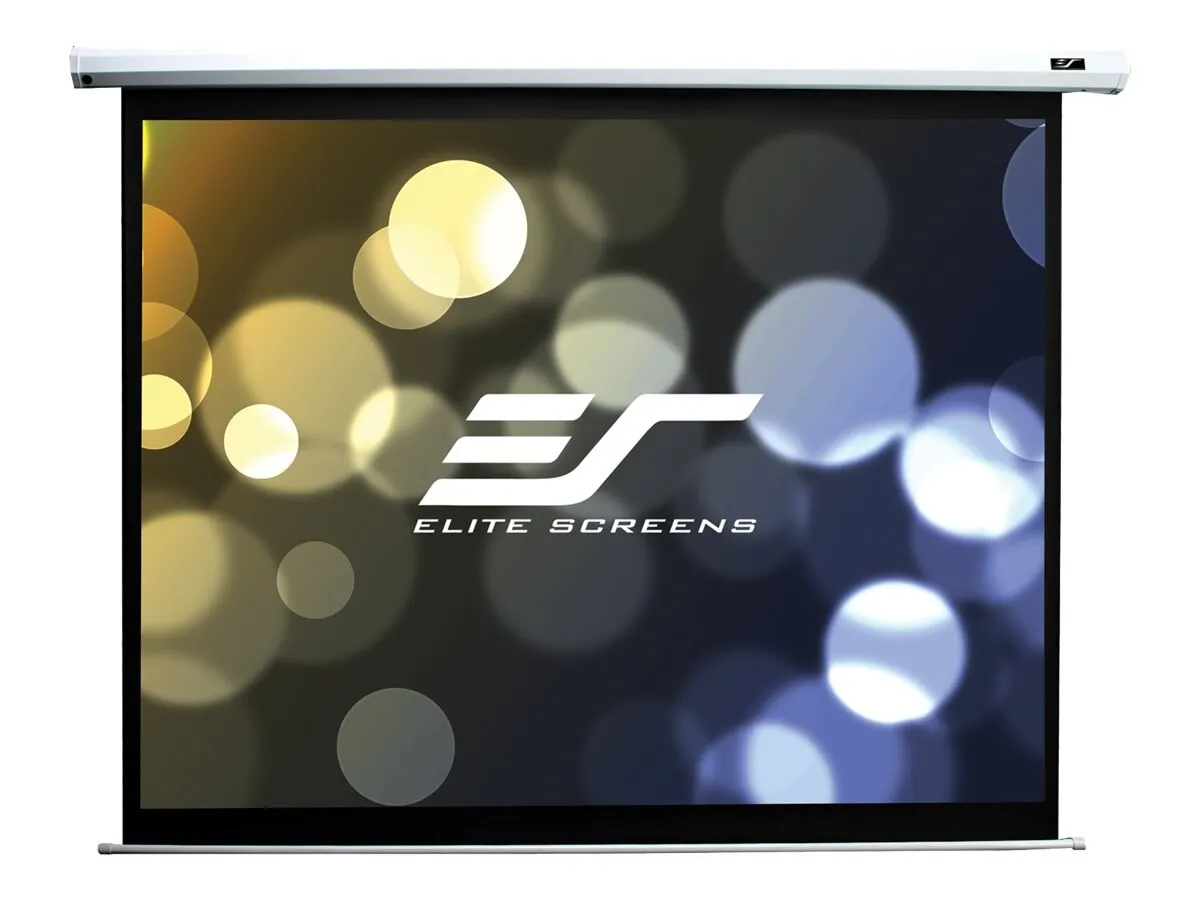 Elite Screens 84” (16:9) 186 x 105 cm, Electric Projection Screen, Spectrum Series with IR/Low Voltage 3-way wall box, White