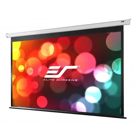 Elite Screens 84” (16:9) 186 x 105 cm, Electric Projection Screen, Spectrum Series with IR/Low Voltage 3-way wall box, White
