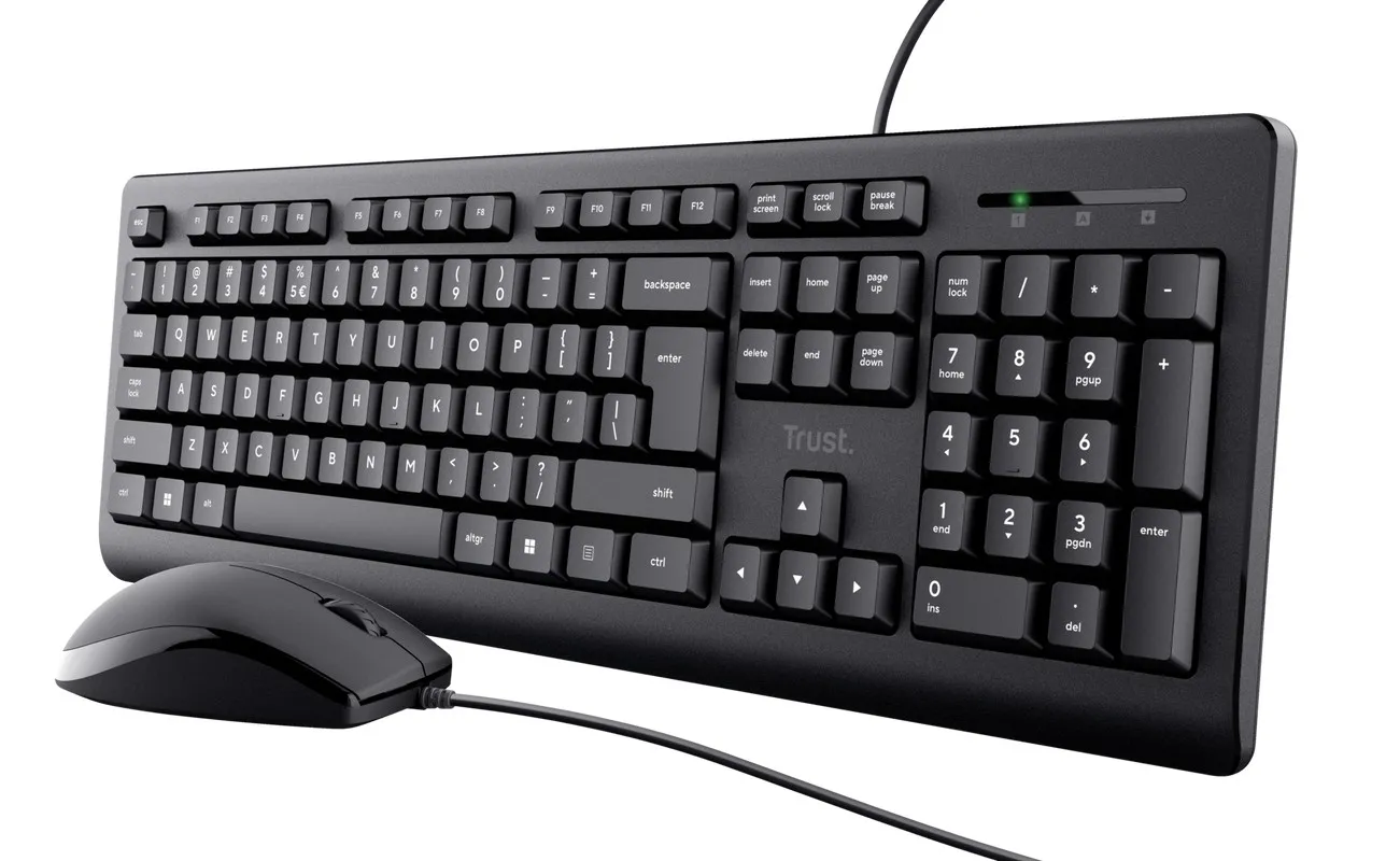 Tastatura cu mouse Trust Primo, USB, Black