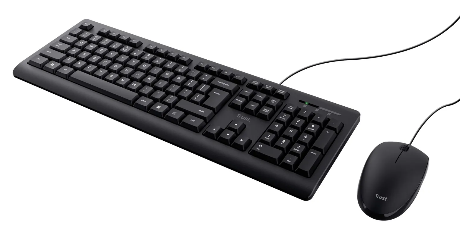 Tastatura cu mouse Trust Primo, USB, Black