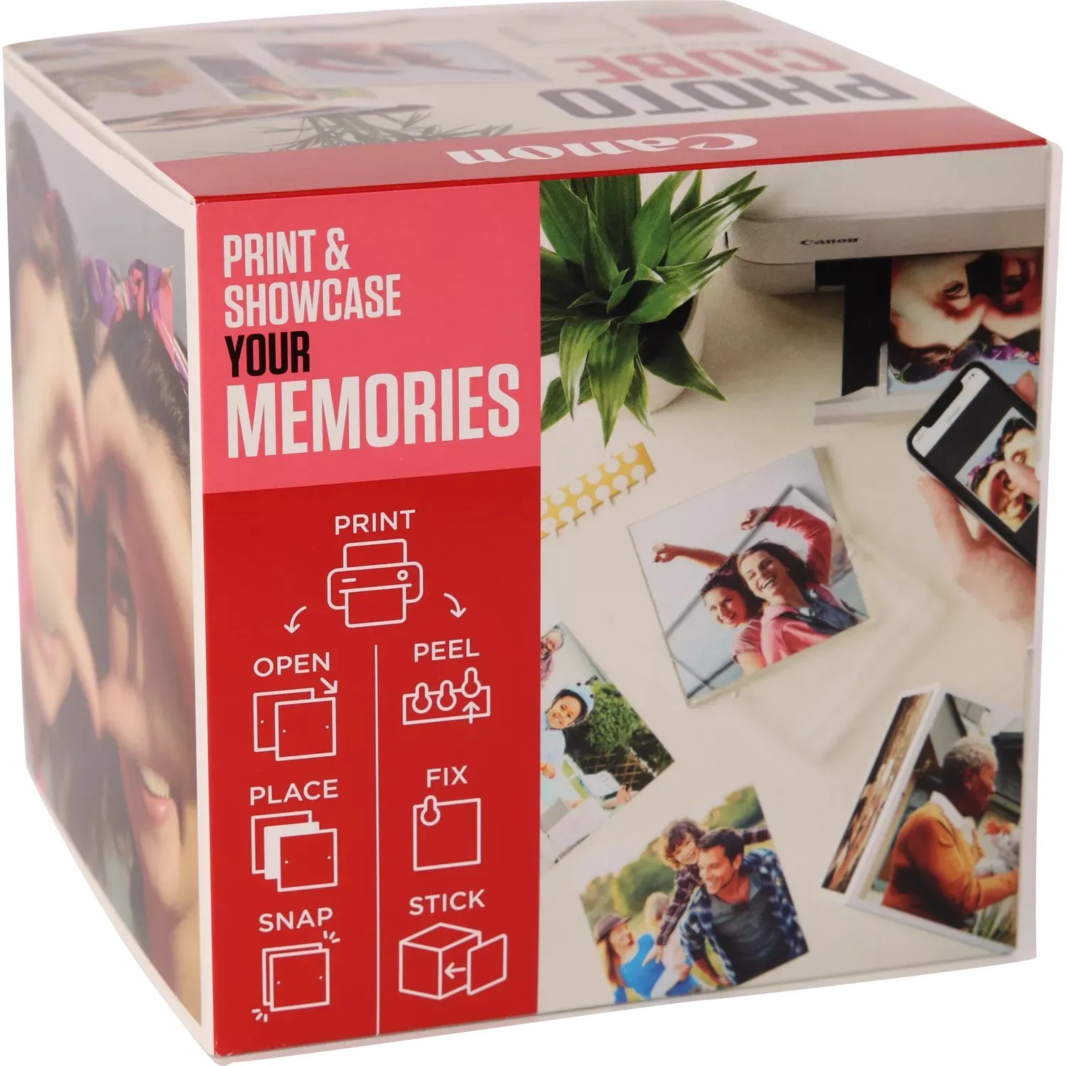 Cub foto si rama Canon Photo Cube Creative Pack - PP-201 5x5” Hartie Foto Plus Glossy II (40 file) + Rama Foto
