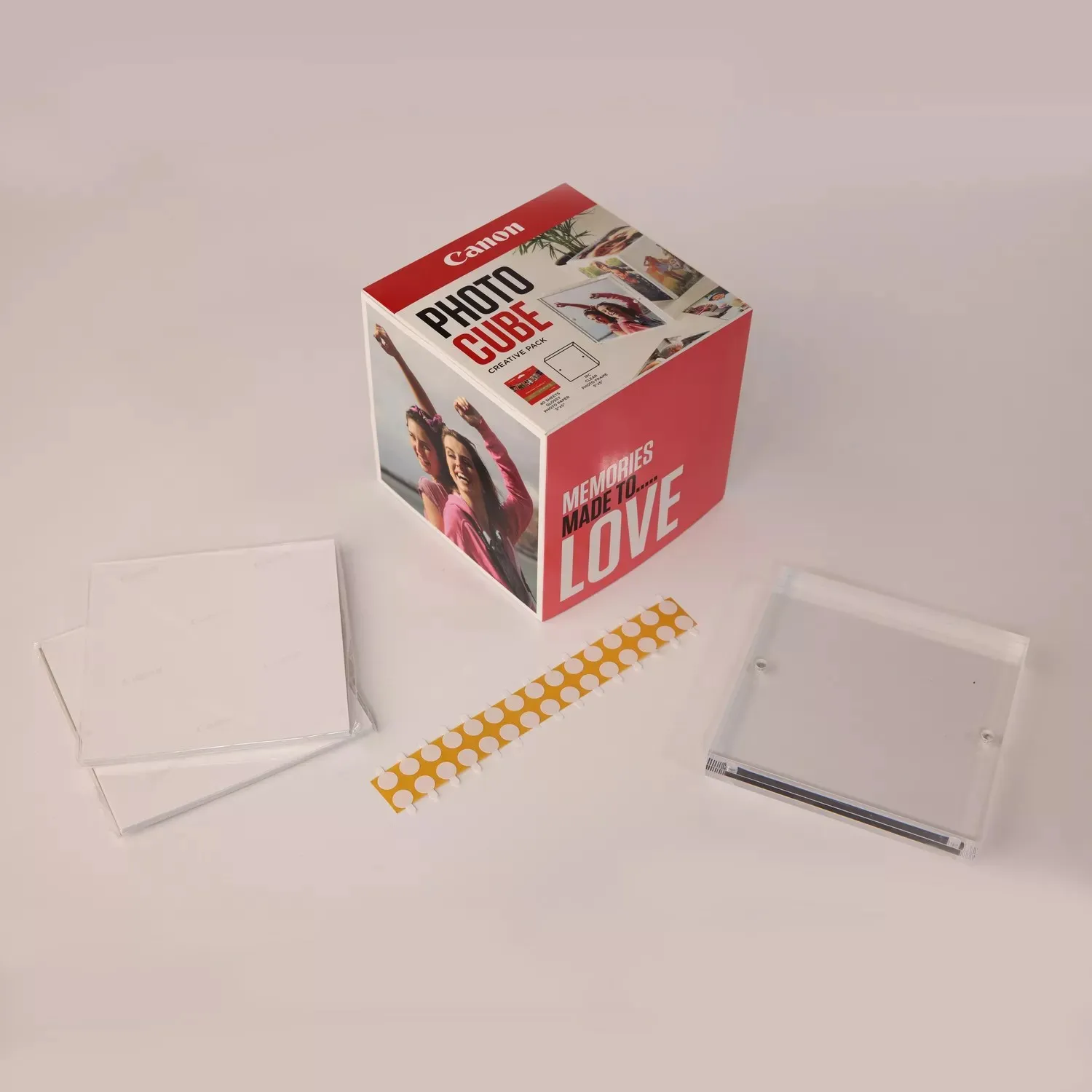 Cub foto si rama Canon Photo Cube Creative Pack - PP-201 5x5” Hartie Foto Plus Glossy II (40 file) + Rama Foto