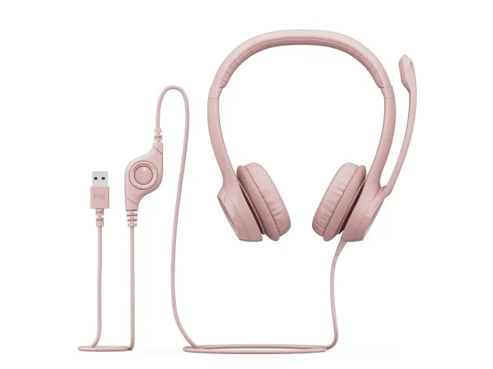 Casti Logitech USB H390, Rose