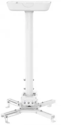 Sunne PRO300M2 Ceiling/ Bevel Projector Bracket, Mounting Range 130 – 470 mm, Adjustable Length 600 – 900mm, Tilt/Swivel -8°~+8°, 360° Rotate, max 35kg, Integrated cable management, Universal mounting pattern up to 450mm width, White
