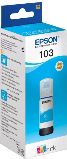 Epson 103 EcoTank Cyan ink bottle 65ml, 7500p. for L3200/3250/3256/3260/3266/3550