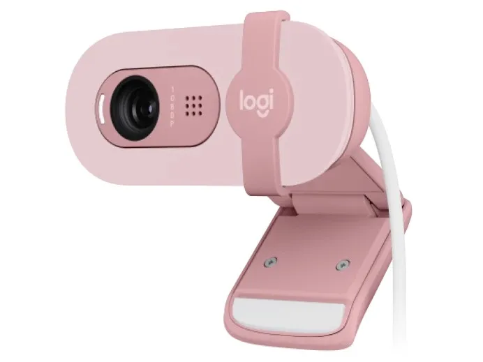 Camera web Logitech Brio 100 / 1080p/30fps / privacy shutter / mic / USB-A / Rose