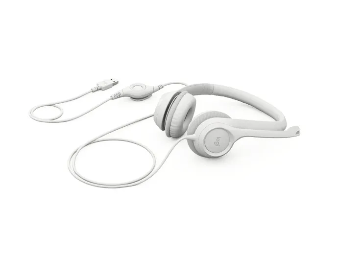 Casti Logitech USB H390, White