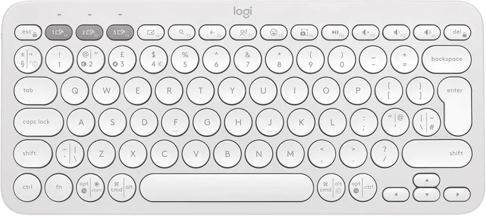 Tastatura Wireless Logitech Pebble Keys2 K380s / Bluetooth / White