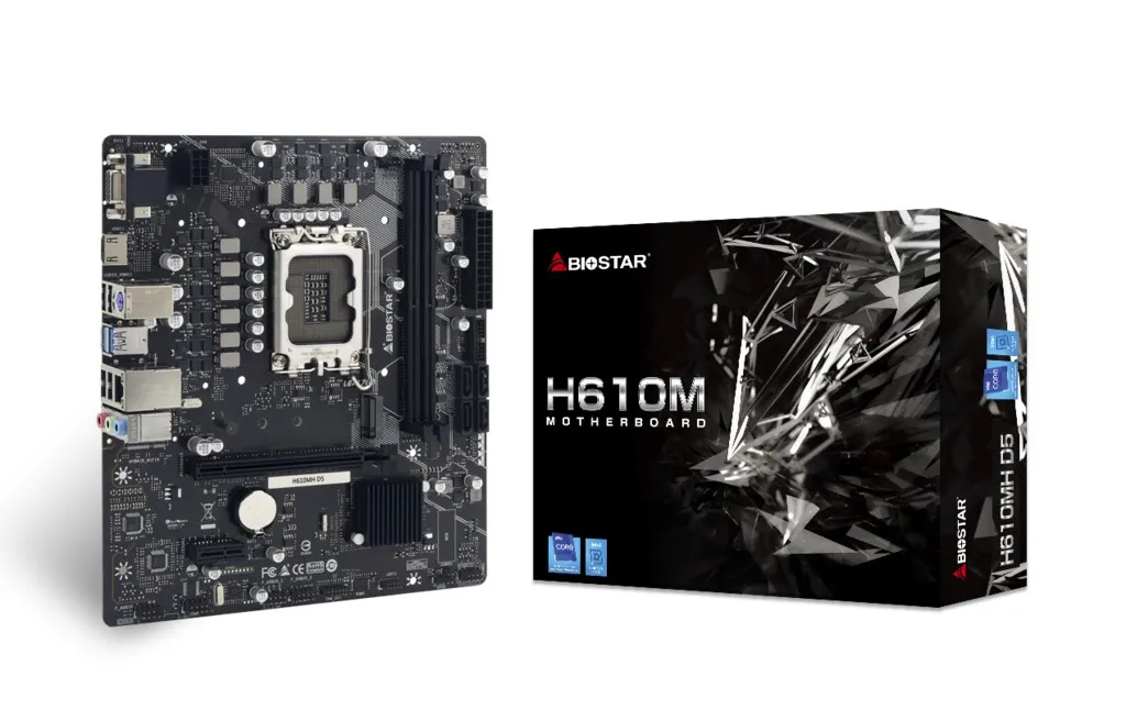Placa de baza BIOSTAR H610MH D5 / Socket 1700 / Intel H610 / DDR5 / mATX