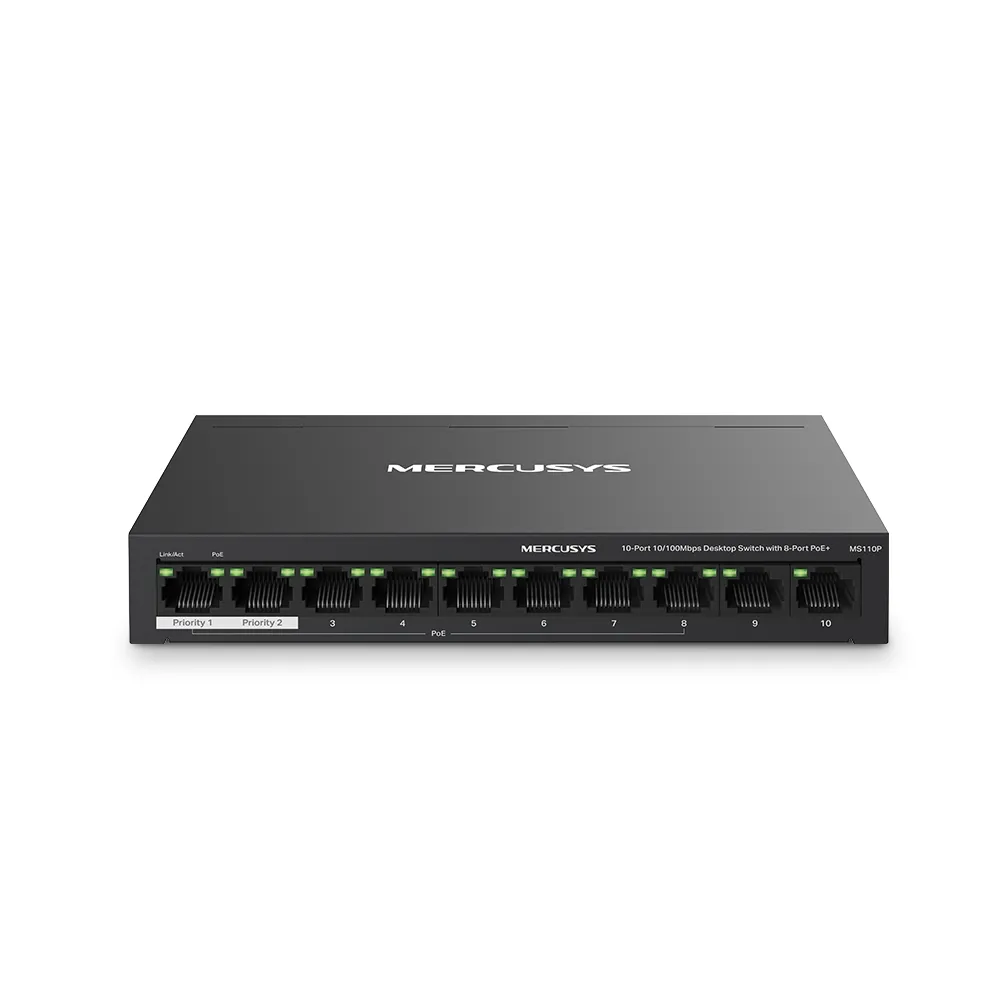 Switch MERCUSYS MS110P / 10 port / 100Mb / RJ45 / Plastic case