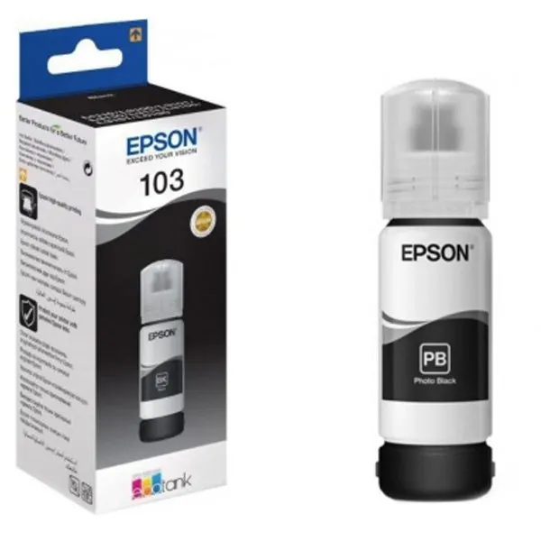 Epson 103 EcoTank Black ink bottle 65ml, 4500p. for L3200/3250/3256/3260/3266/3550