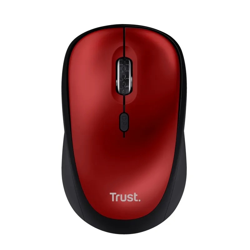 Mouse Wireless Trust Yvi + Eco / 8m 2.4GHz Micro receiver / 1600dpi / Red
