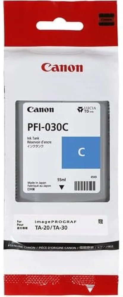 Ink Cartridge Canon PFI-030 Cyan, black, 55ml for TM240,TM340.