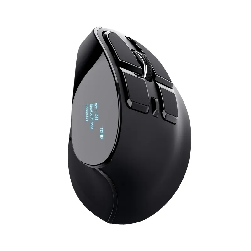 Mouse ergonomic reоncarcabil fara fir Trust VOXX / 2.4GHz/ Bluetooth/ Black