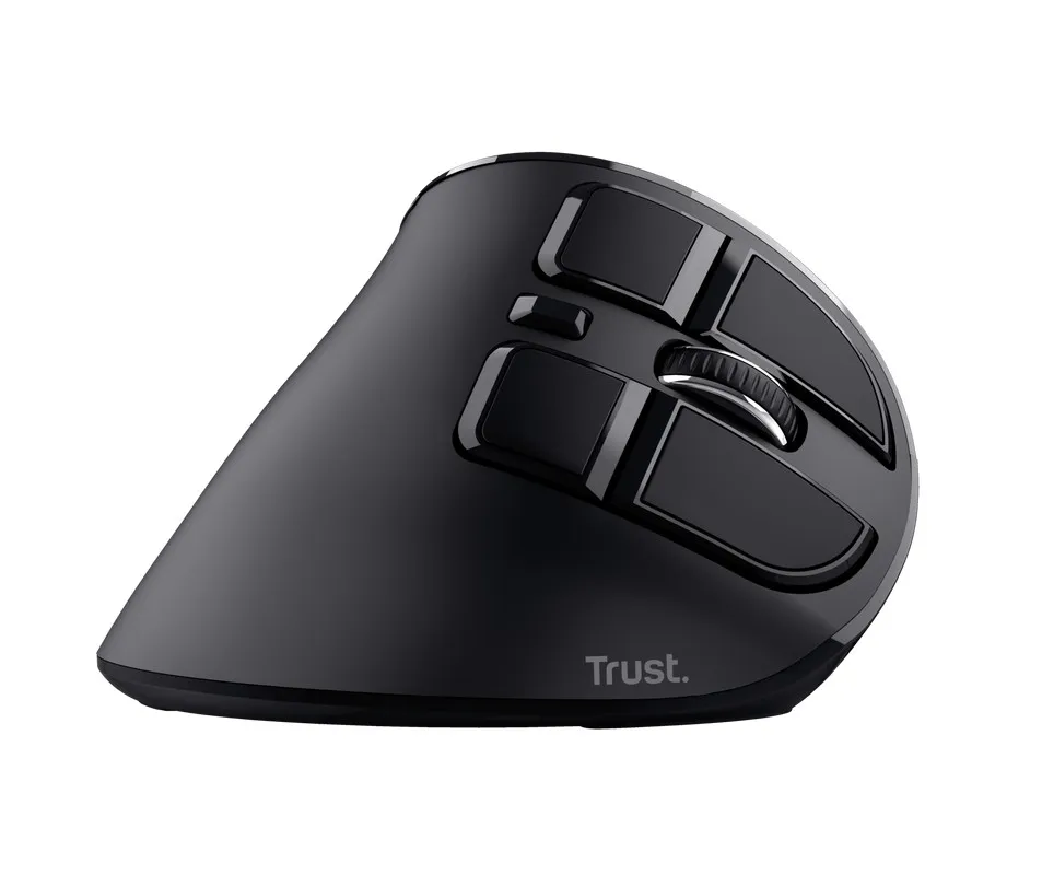 Mouse ergonomic reоncarcabil fara fir Trust VOXX / 2.4GHz/ Bluetooth/ Black