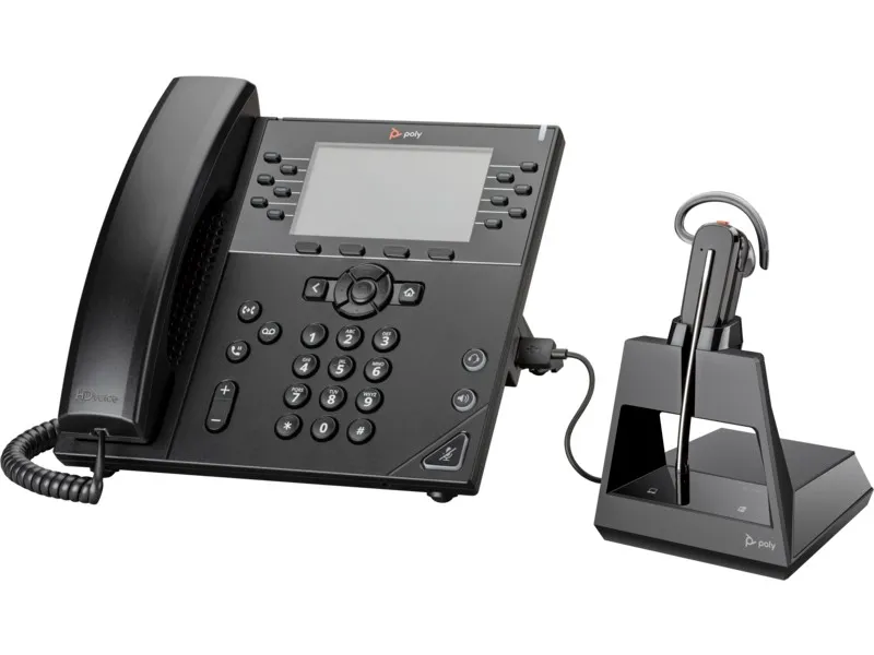 Casti Office + Cablu USB-A la Micro USB Poly Voyager 4245-M /  Black
