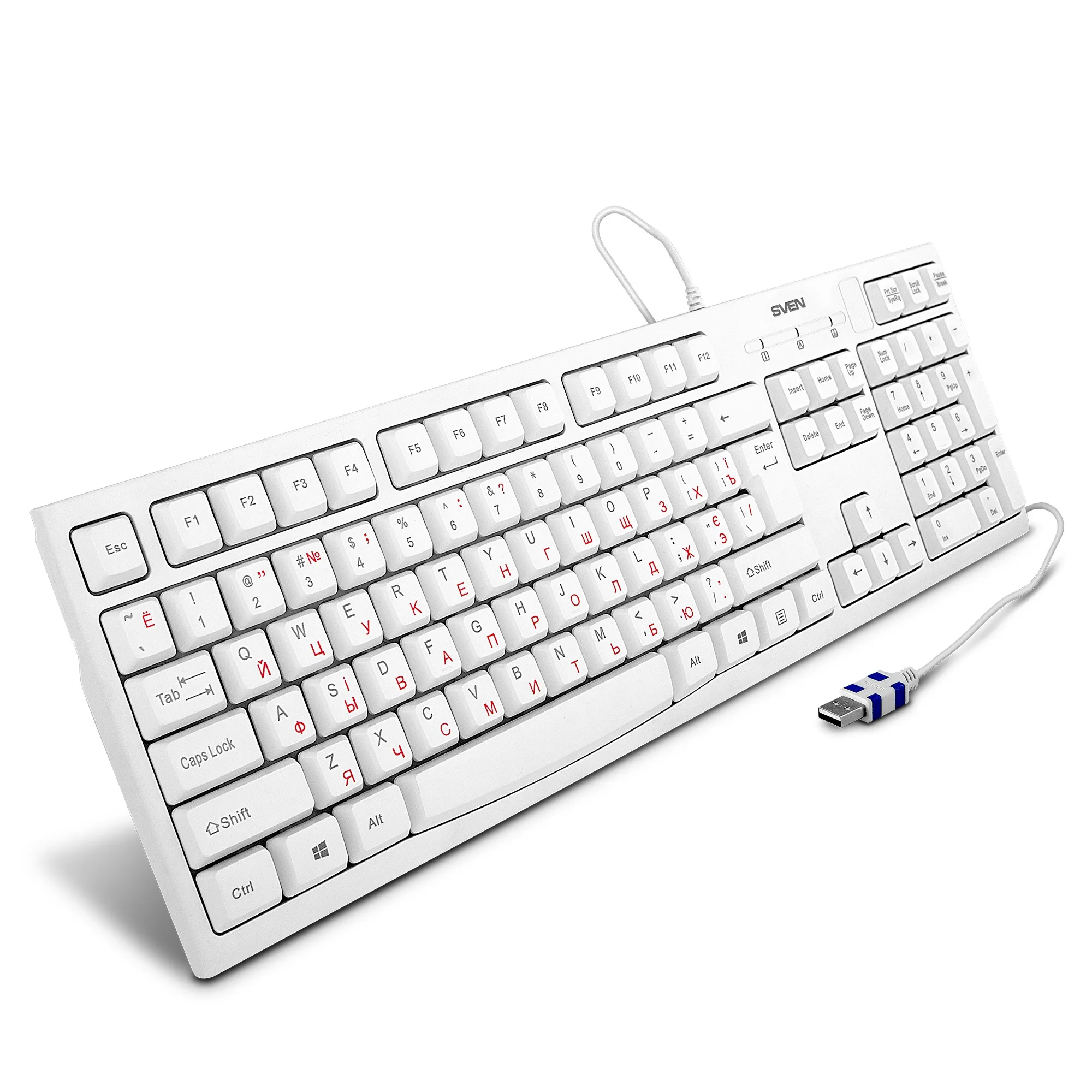 Tastatura SVEN KB-S300 / USB / White