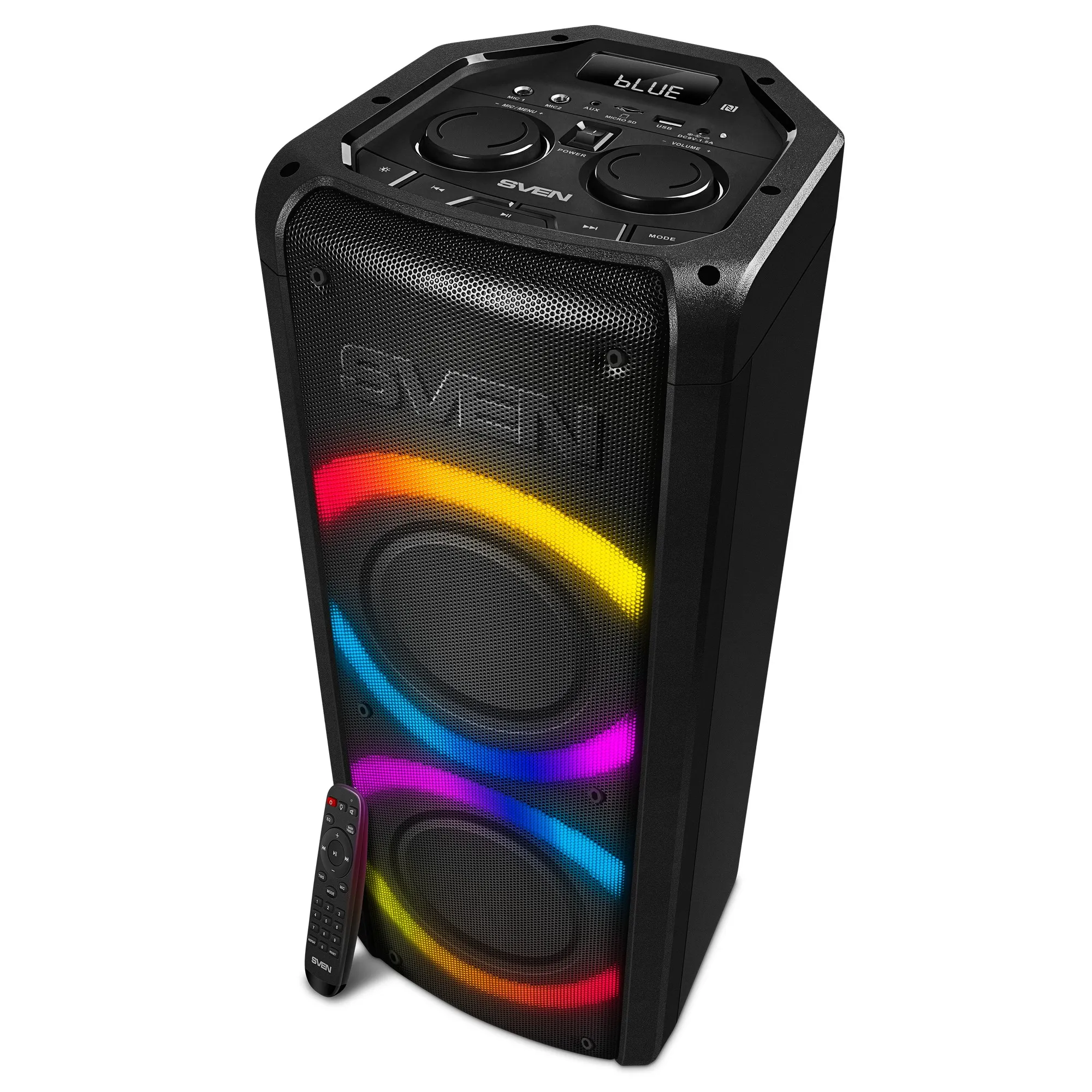 Boxa portabila SVEN PS-710 Black / 100W / Bluetooth / NFC / FM tuner / USB / microSD