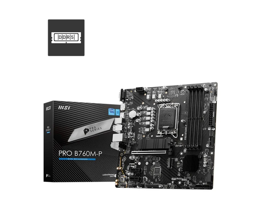 Placa de baza MSI PRO B760M-P / 1700 / B760 / DDR5 / mATX