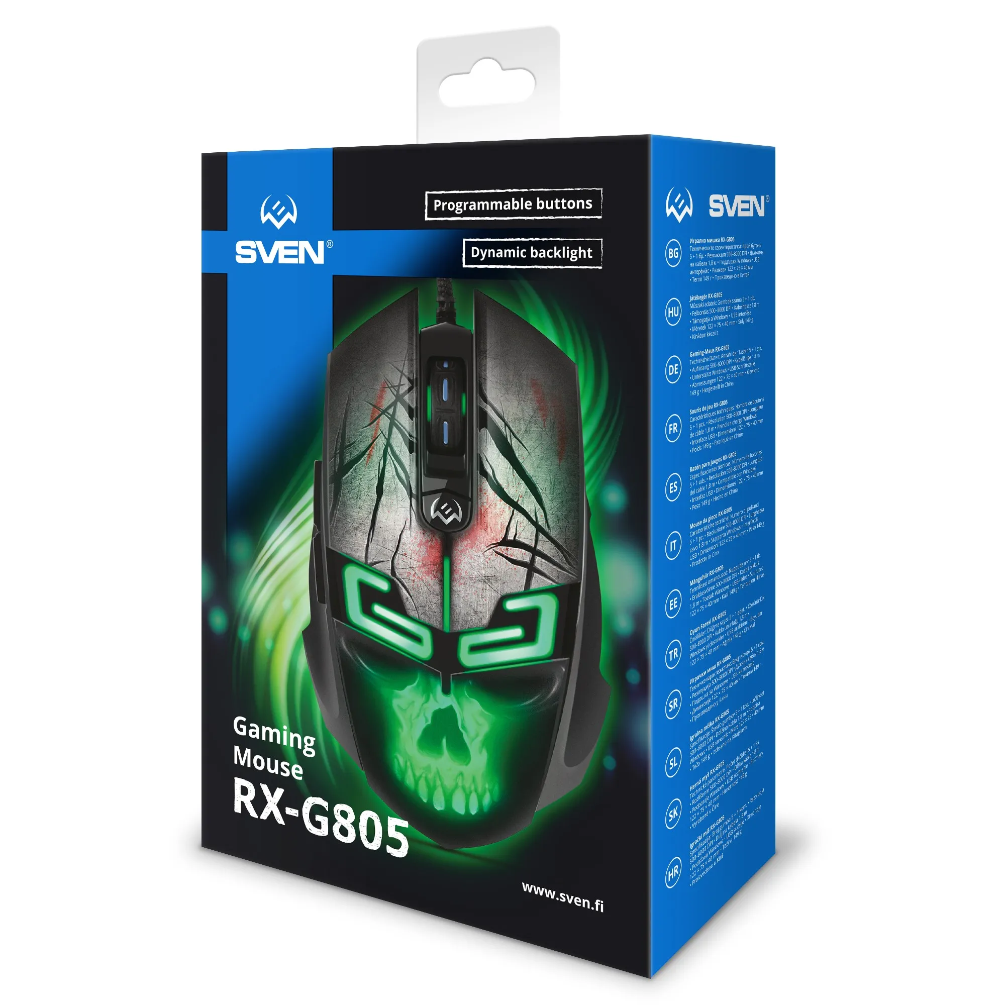 Mouse Gaming SVEN RX-G805 / 8000dpi / USB / Black