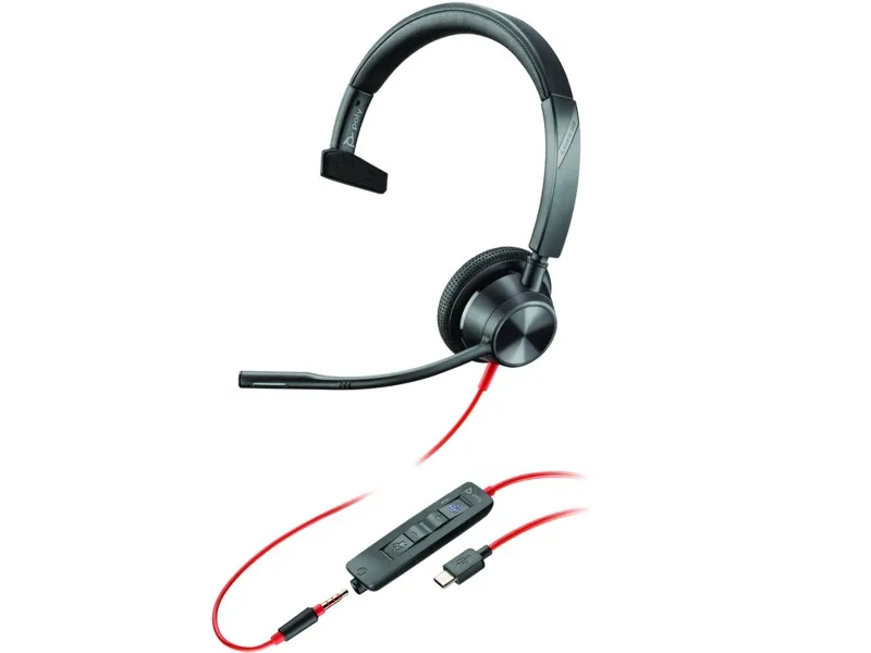 Casti Poly Blackwire 3315-M / USB-C / Black