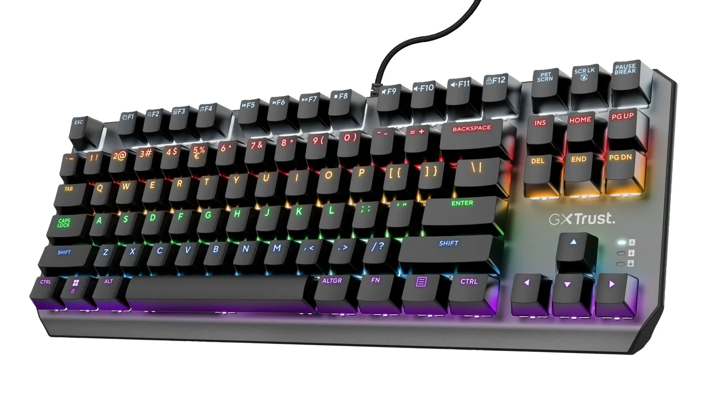 Tastatura Gaming Trust GXT 834 CALLAZ TKL, USB, Black