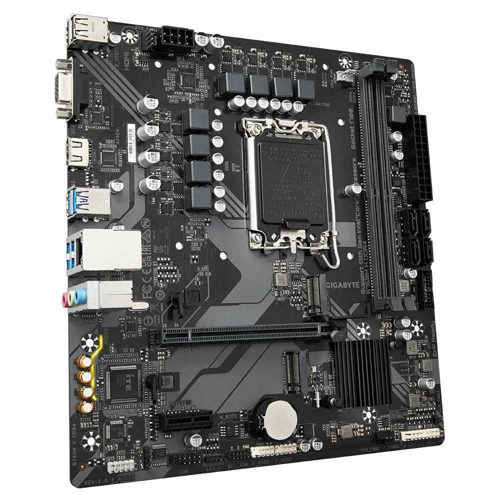 Placa de baza GIGABYTE B760M H DDR4 / 1700 / B760 / DDR4 / mATX