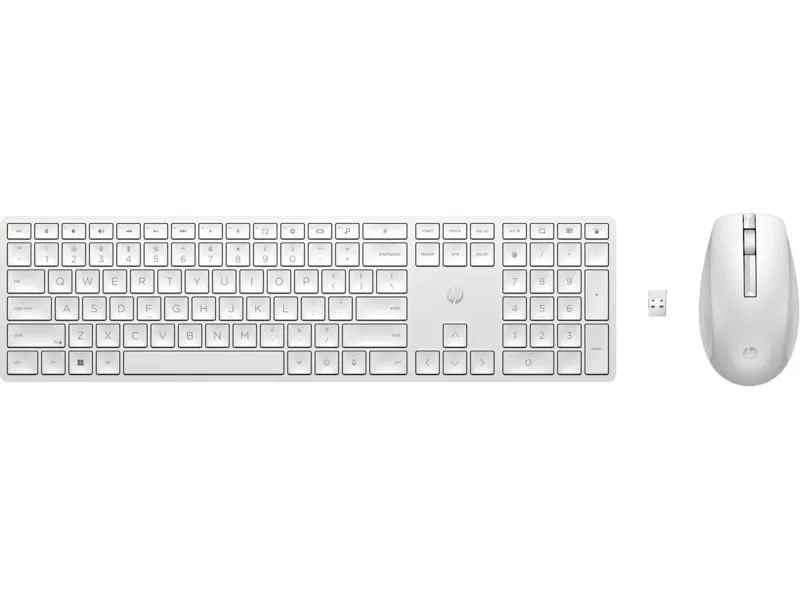 Tastatura si mouse Wireless HP 650, White