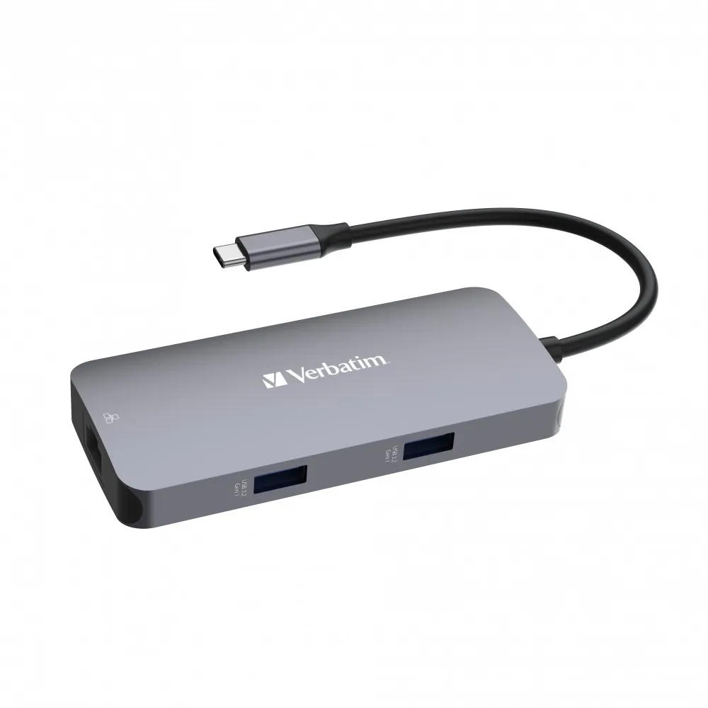 Adaptor Multiport Verbatim CMH-05/ USB-C/ 2xUSB-A 3.0/ 1xUSB-C (PD 100w)/ HDMI/ RJ45