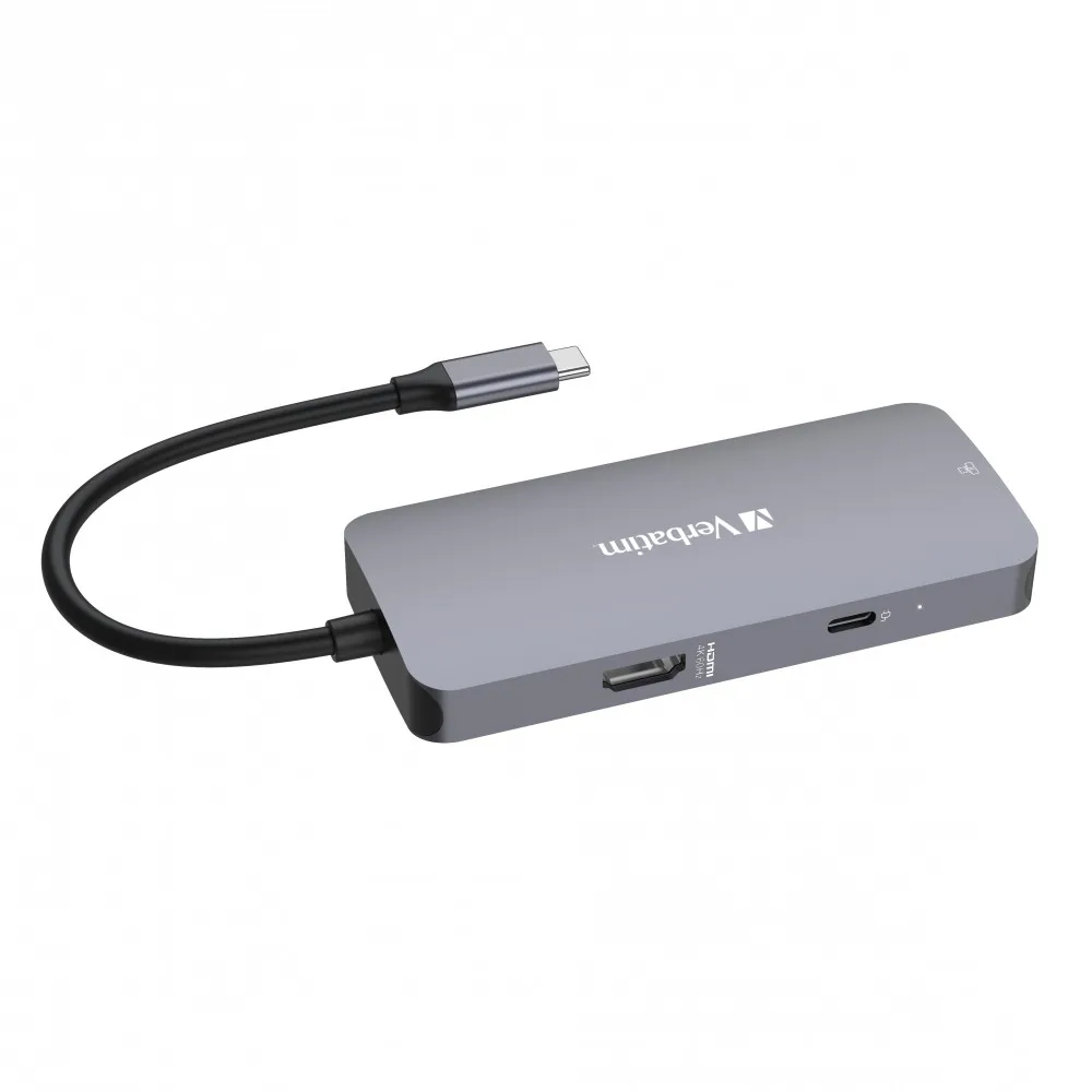 Adaptor Multiport Verbatim CMH-05/ USB-C/ 2xUSB-A 3.0/ 1xUSB-C (PD 100w)/ HDMI/ RJ45