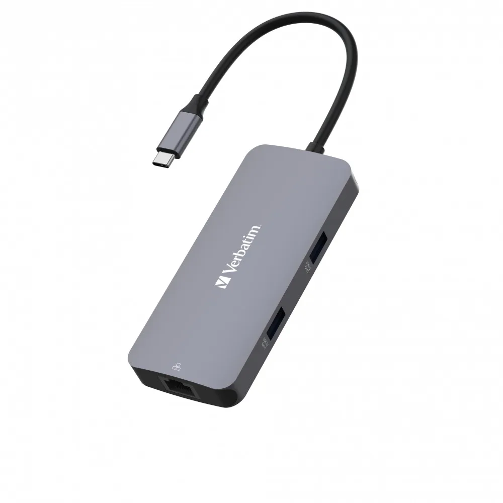 Adaptor Multiport Verbatim CMH-05/ USB-C/ 2xUSB-A 3.0/ 1xUSB-C (PD 100w)/ HDMI/ RJ45