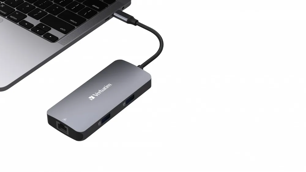 Adaptor Multiport Verbatim CMH-05/ USB-C/ 2xUSB-A 3.0/ 1xUSB-C (PD 100w)/ HDMI/ RJ45
