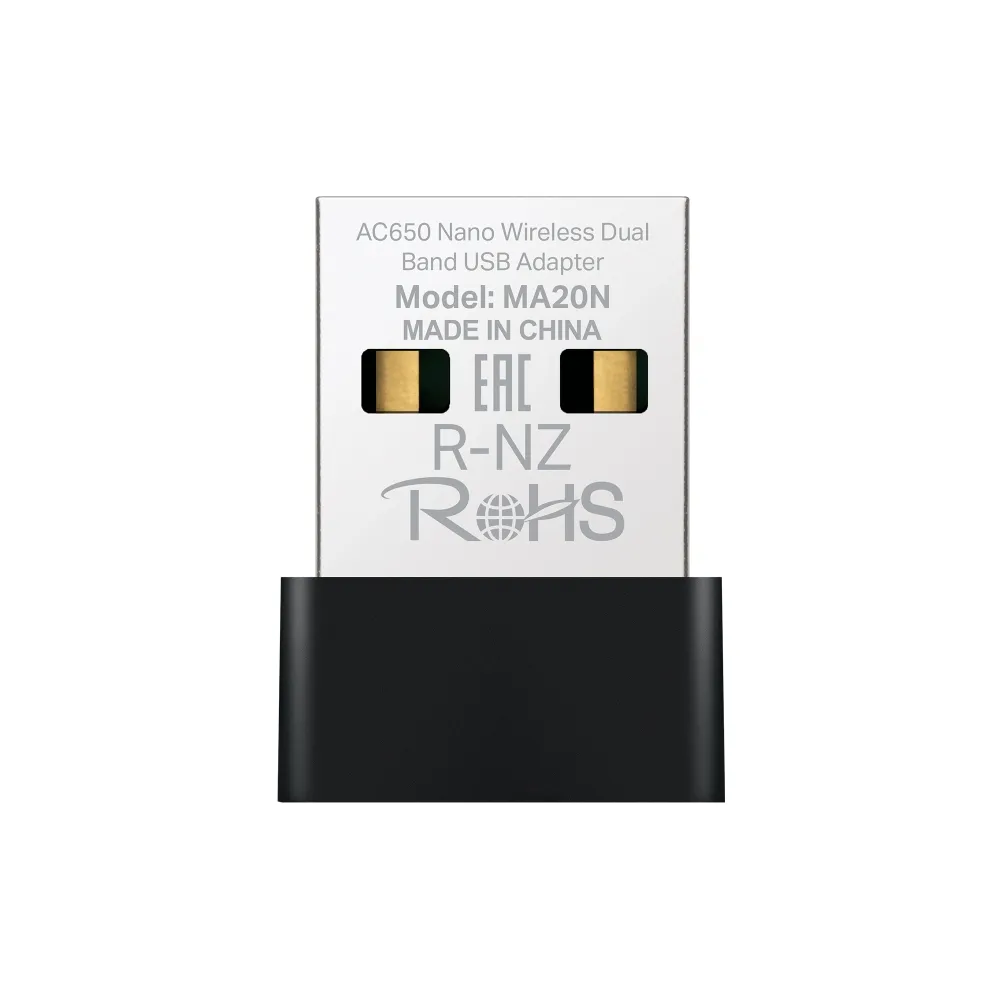 USB 2.0 / Wi-Fi 5 Adapter / MERCUSYS MA20N /  Dual Band AC650