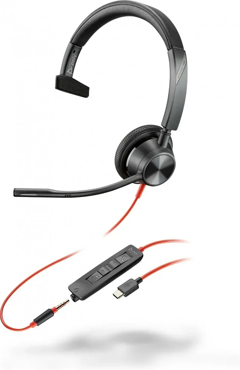 Casti Poly Blackwire 3315 / USB-C / Black