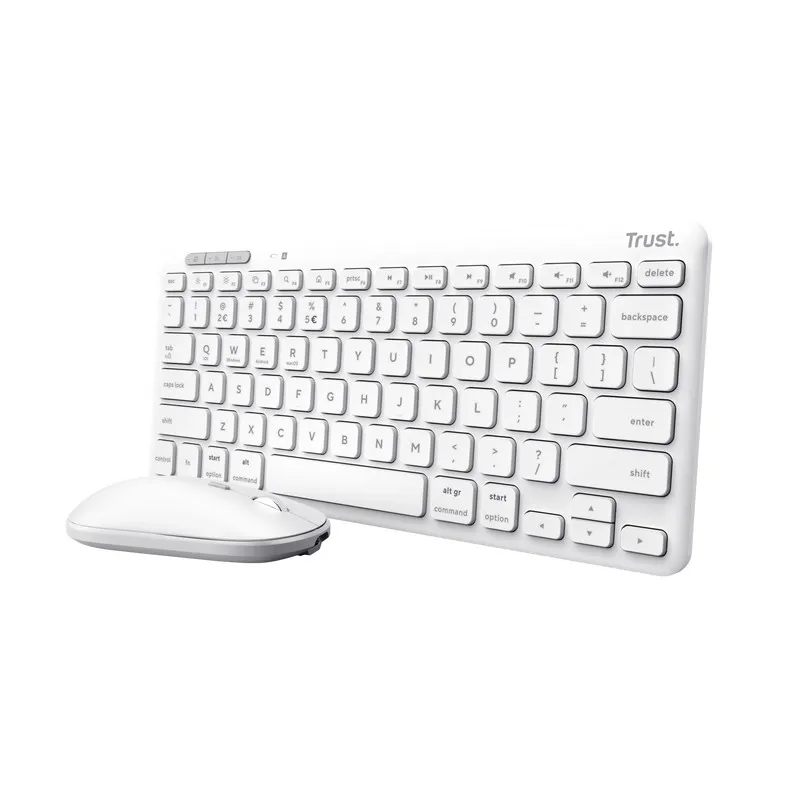 Wireless Tastatura si mouseTrust  Lyra Multi-Device / BT5.0 / White