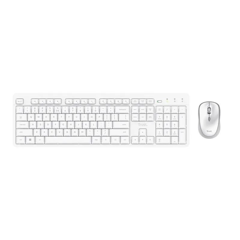 Tastatura si Mouse WirelessTrust ODY II / White
