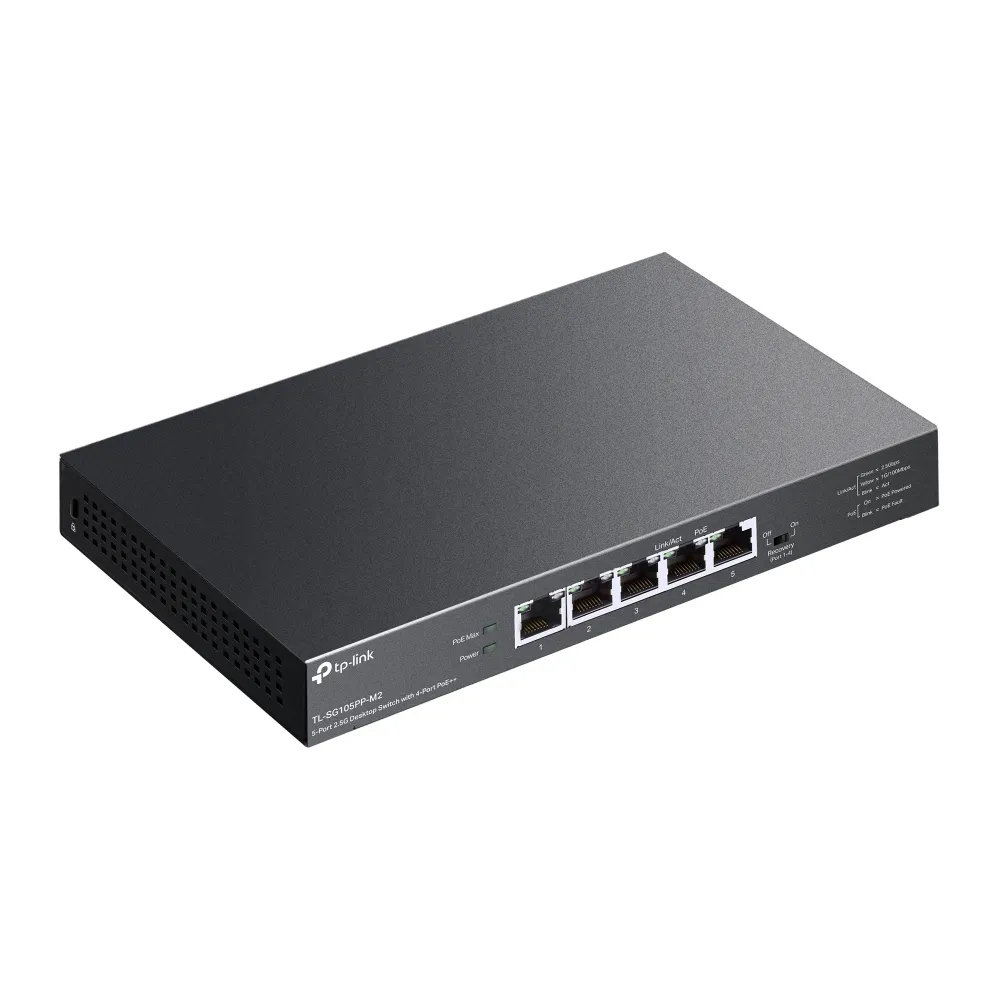 Switch TP-LINK TL-SG105PP-M2/ 5 port / 2.5Gigabit / RJ45 / steel case