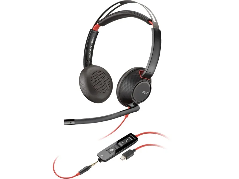 Casti Poly Blackwire 5220/ USB-C/A/ Black