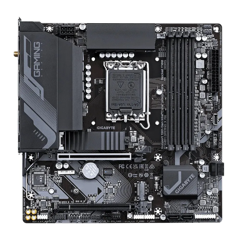 Placa de baza GIGABYTE B760M GAMING X AX / 1700 / B760 / DDR5 / mATX