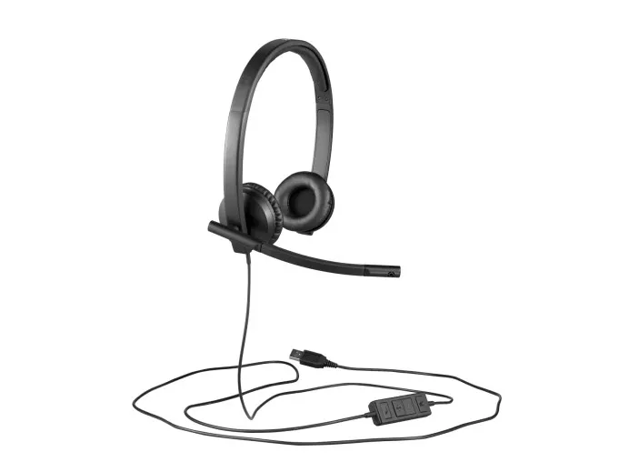 Casti Logitech H570e / Stereo / USB-C / Black