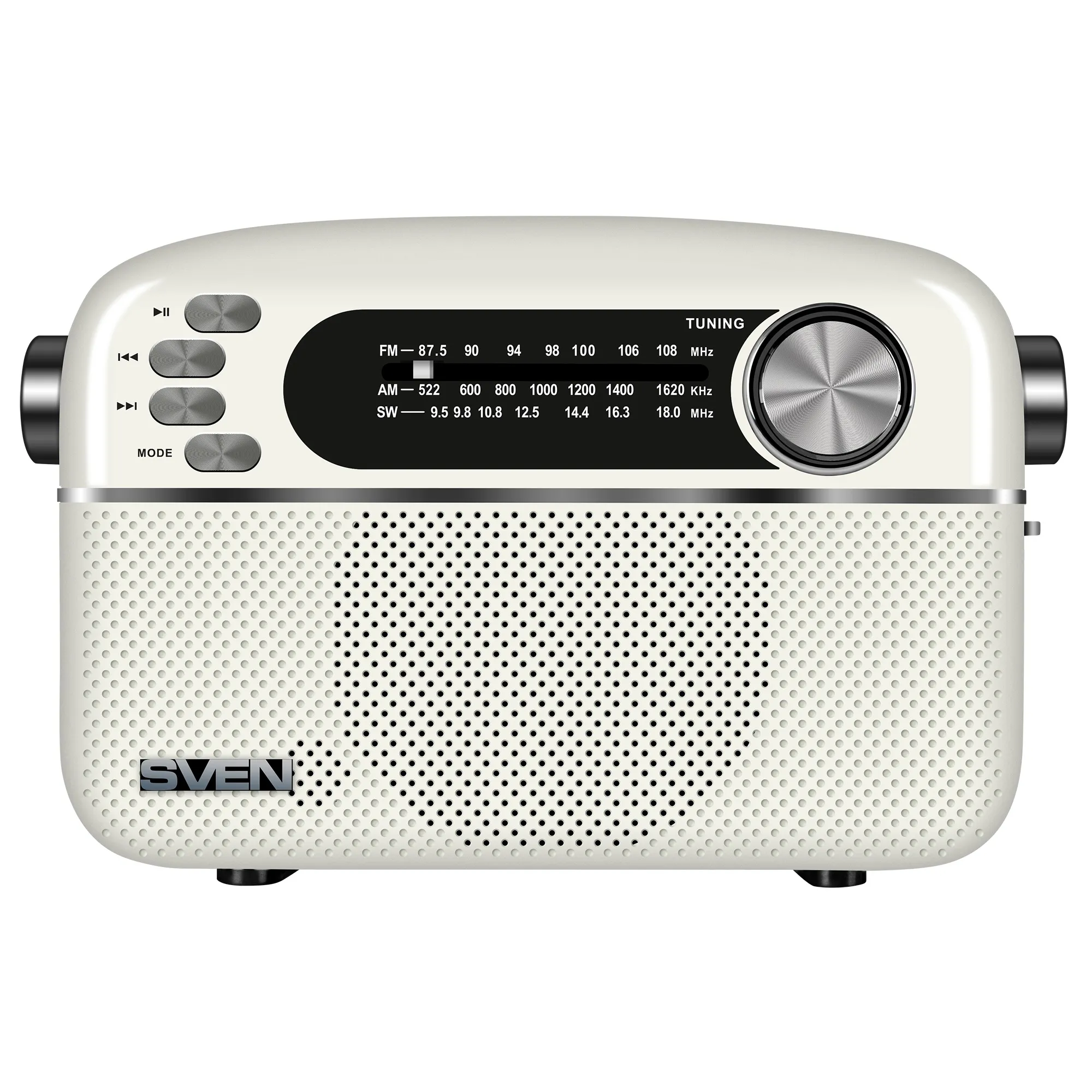 Boxa portabila SVEN SRP-505, White / 3W / Bluetooth / FM/AM/SW Radio / USB / microSD