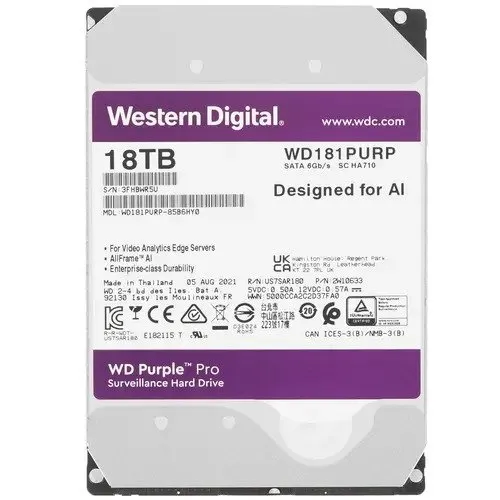 3.5” HDD Western Digital Caviar Purple PRO/ 18.0TB/ 7200rpm/ 512MB/ SATAIII