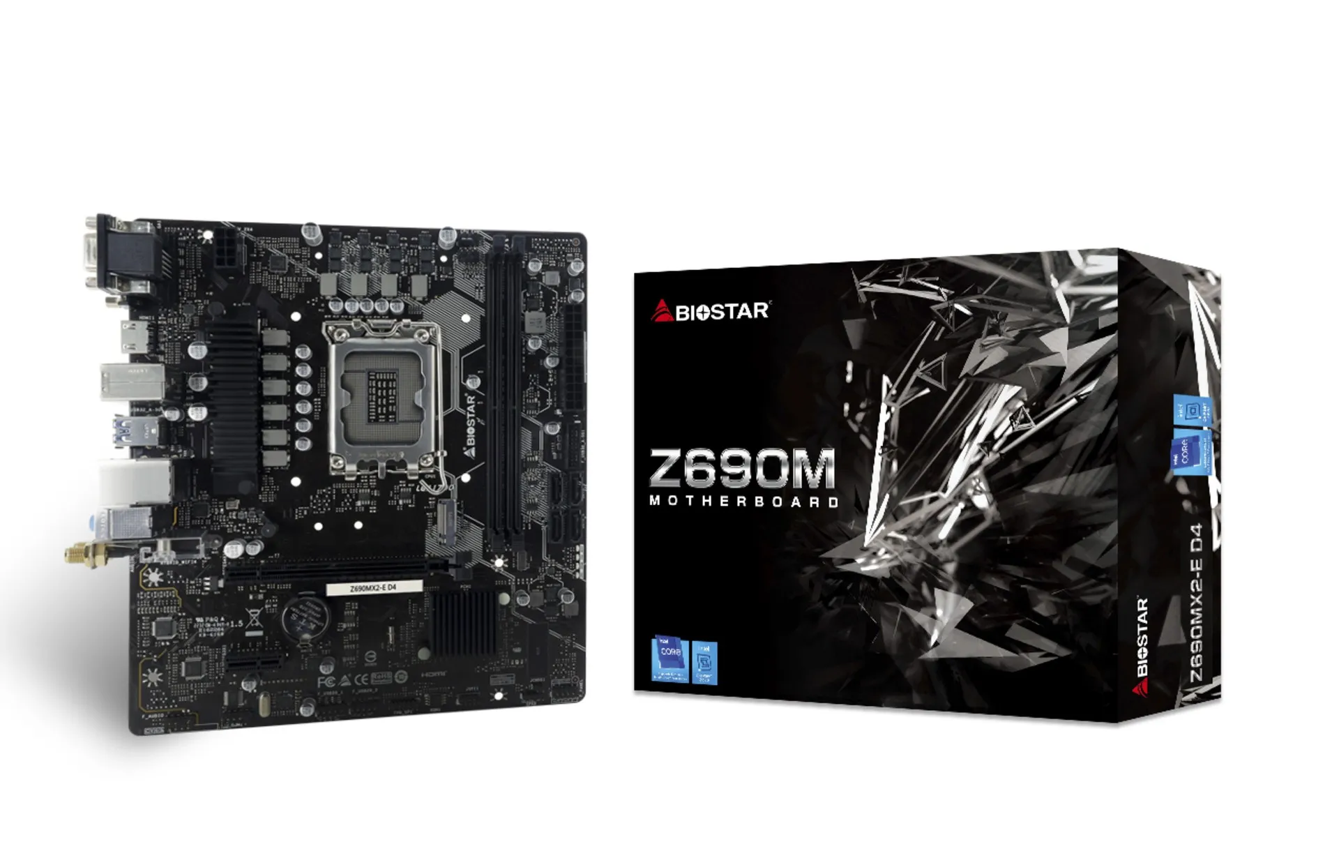 Placa de baza BIOSTAR B690MX2-E D4 /  Socket 1700 / Z690 / DDR4  / mATX