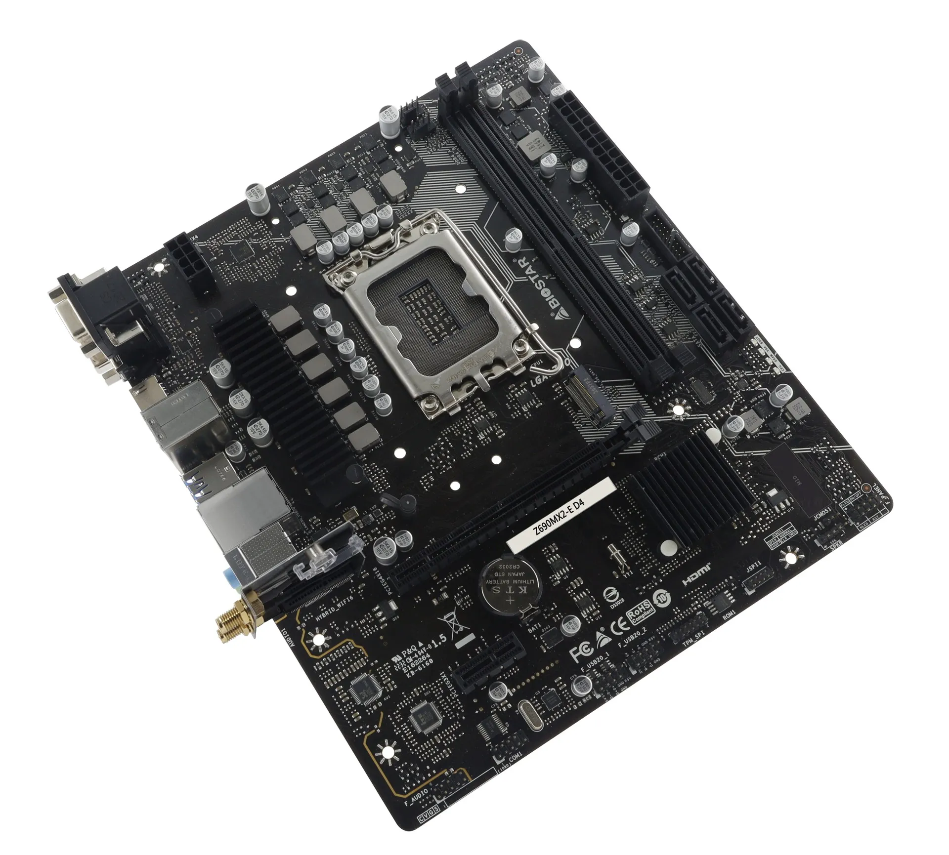 Placa de baza BIOSTAR B690MX2-E D4 /  Socket 1700 / Z690 / DDR4  / mATX