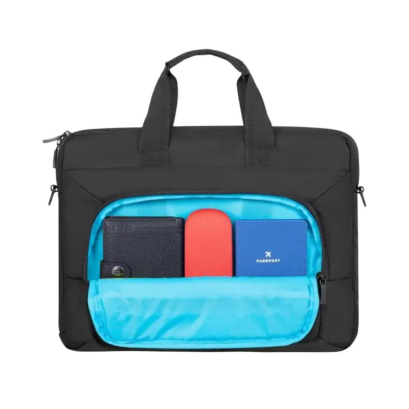 Laptop Bag Rivacase 7521, 14", Eco-Friendly rPET Polyester, Black