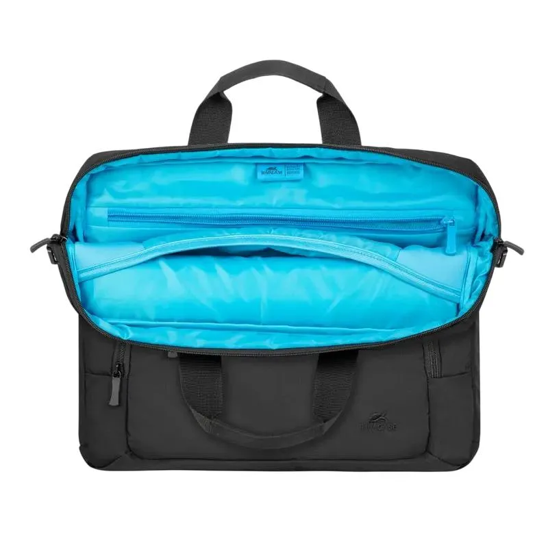 Laptop Bag Rivacase 7521, 14", Eco-Friendly rPET Polyester, Black