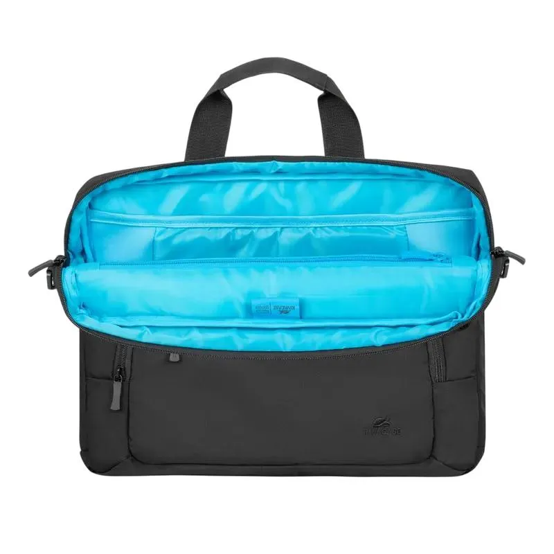 Laptop Bag Rivacase 7521, 14", Eco-Friendly rPET Polyester, Black